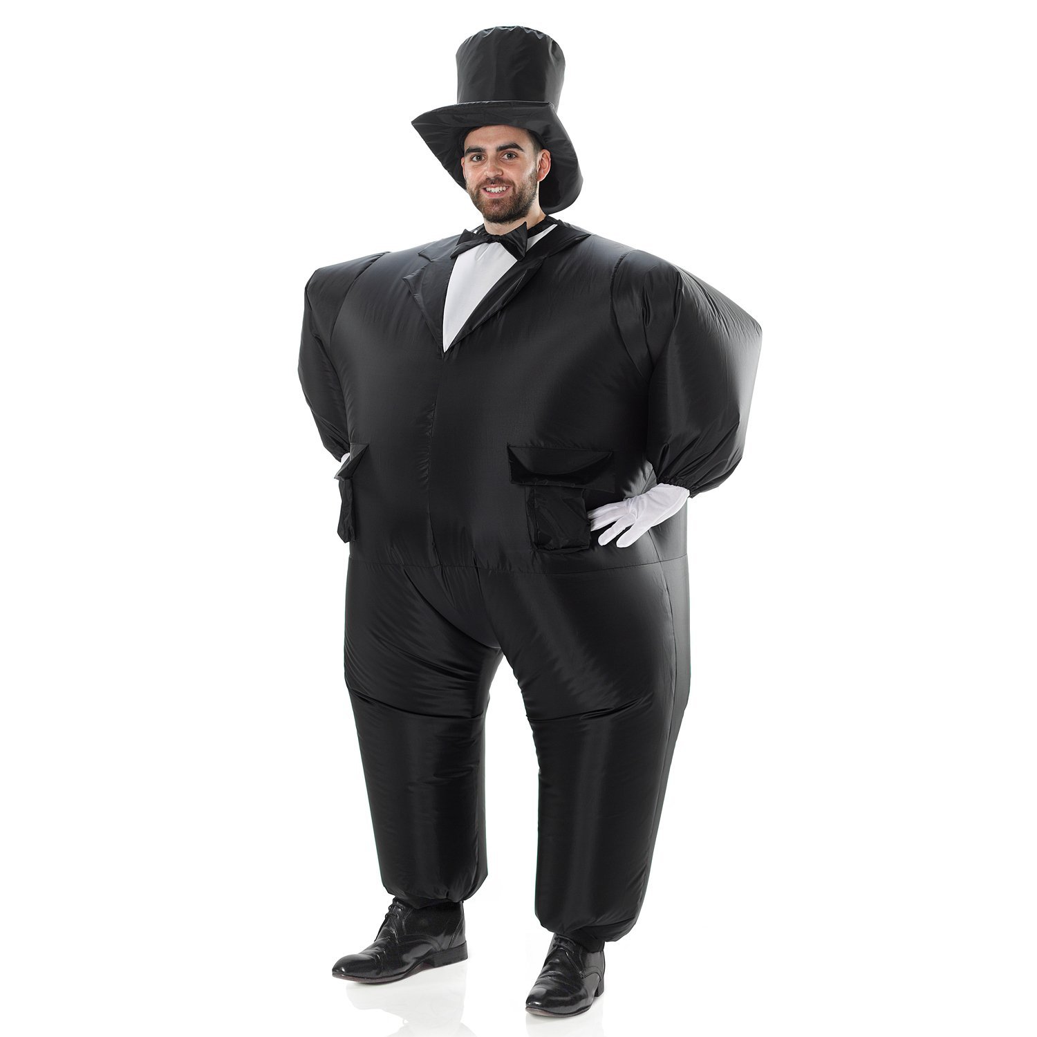 long teng Suit Tuxedo Boss Bridegroom Inflatable Costume Fancy Dress Adult Halloween Blow Up Suit Cosplay Party