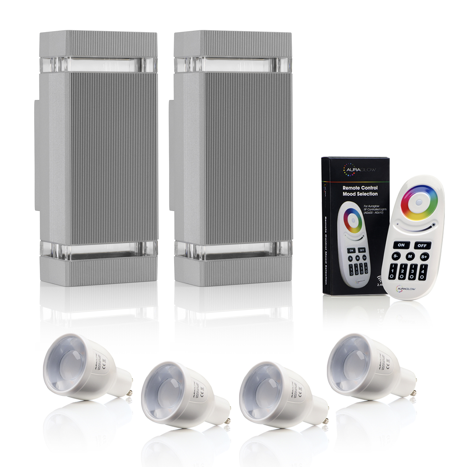 Auraglow Remote Control Colour Changing LED Double Up & Down Outdoor