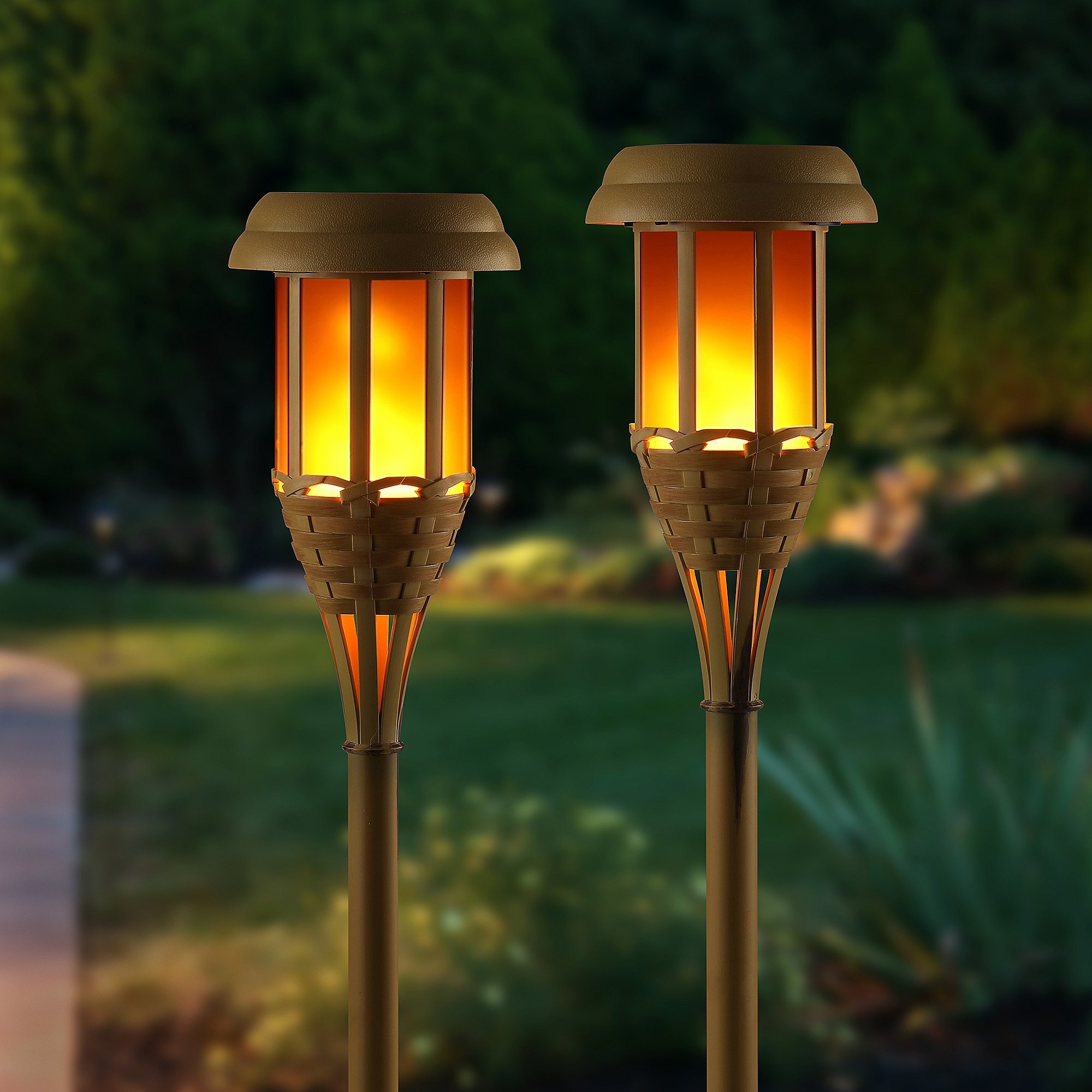 outdoor solar flame light torch