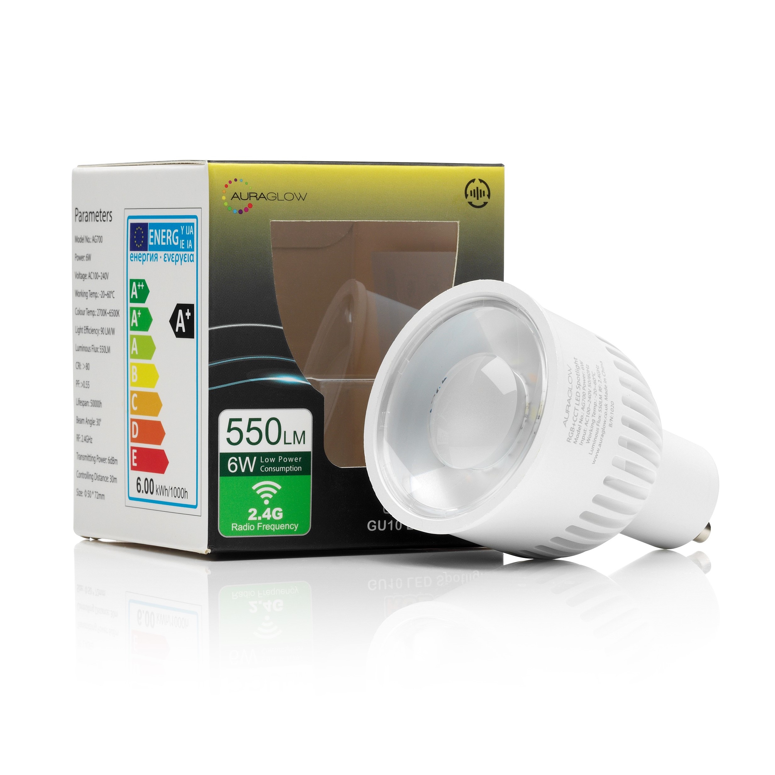 Bombilla LED WiFi GU10 Bulb 6W RGB+CCT - LEDBOX