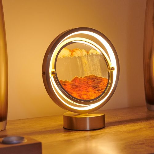 Auraglow LED Sandscape Table Touch Lamp - 3D Moving Sand Art