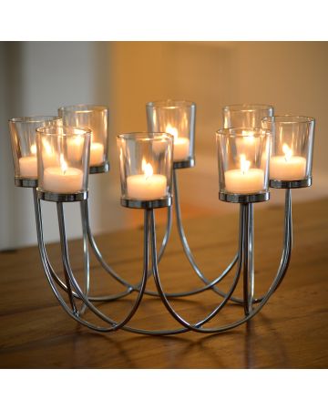 Beautiful Tea Light Glass Candle Holder Wedding Christmas Table Centrepiece Decoration 