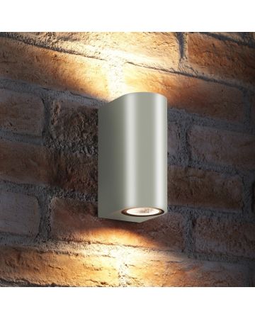 AURAGLOW 14W OUTDOOR DOUBLE UP & DOWN WALL LIGHT - WINDSOR - White