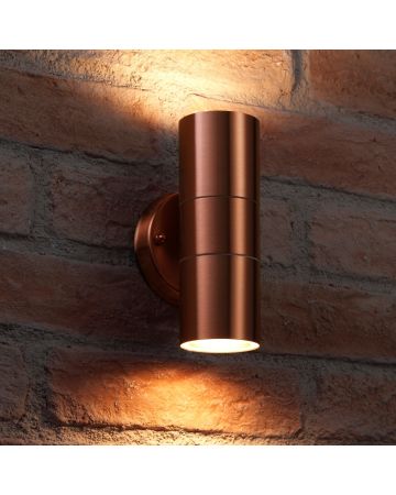 Auraglow Stainless Steel Up & Down Outdoor Wall Light - Winchester