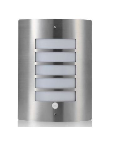 Auraglow Dusk Till Dawn Daylight PIR Motion Detection Sensor Outdoor Wall Light - Stainless Steel-Fitting Only-Dusk till Dawn Sensor