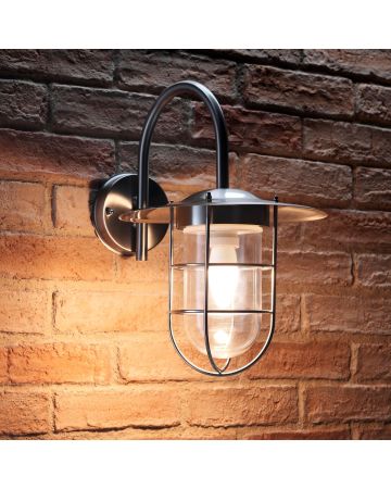 Auraglow Stainless Steel Fishermans Wall Light - NAZEING
