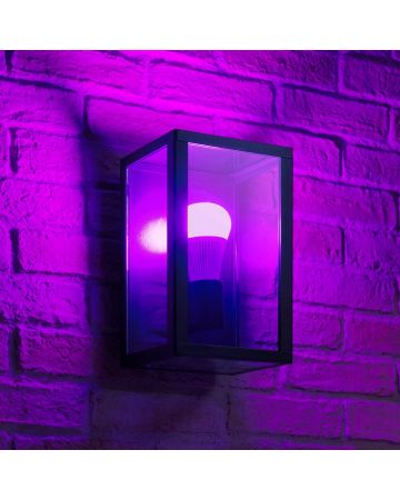 Auraglow Glass Box Wall Light - Colour Changing