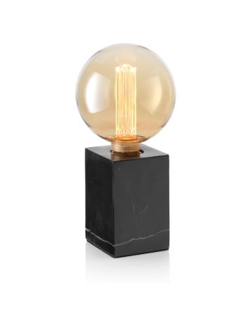 Auraglow Mysa Black Marble Stone Table/Desk Lamp – Fumoir - Table Lamp Only - [Warehouse Deal]