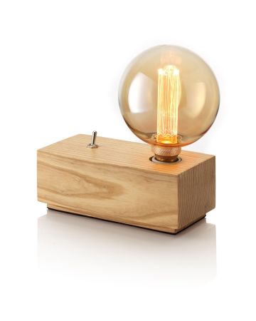Auraglow Mysa Vintage Wooden Block Toggle Switch Table/Desk Lamp – Signal - Table Lamp Only - [Warehouse Deal]