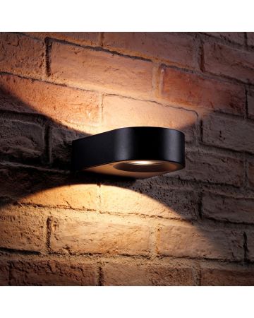 Auraglow Black Integrated LED Ring Up and Down Wall Light