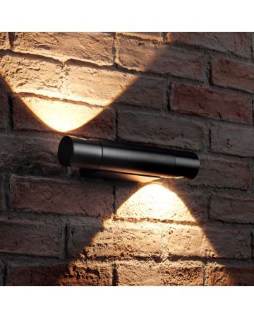 Auraglow Black Integrated LED Swivel Up and Down Wall Light
