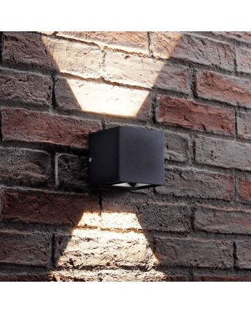 Auraglow Black Integrated LED Adjustable Beam Up and Down Wall Light