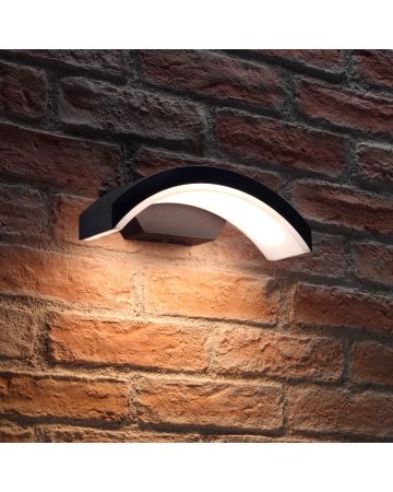 Auraglow Black Arch Integrated LED Outdoor Wall Light