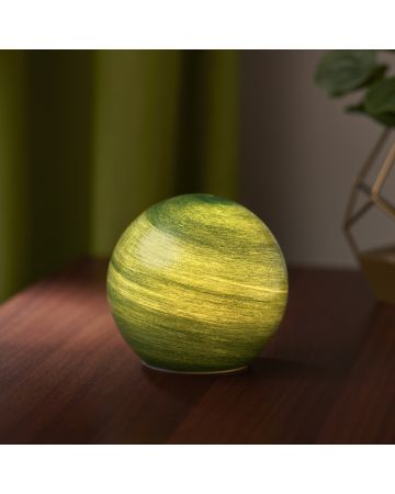 Auraglow Planet Design LED Glass Table Lamp – Jade
