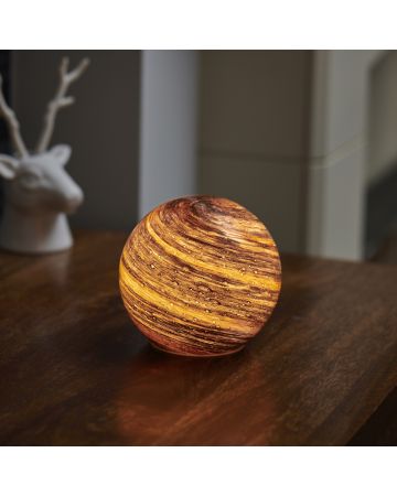 Auraglow Planet Design LED Glass Table Lamp – Jupiter