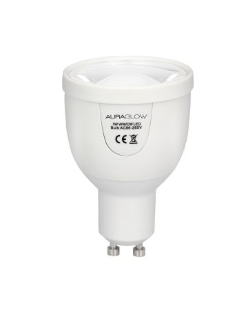 Auraglow 2.4GHz Remote Control CCT Dual White LED GU10 Bulb – 50W EQV 