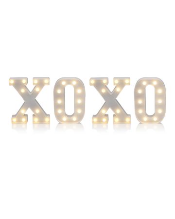 Auraglow LED Valentine's Light Up Letters - XOXO