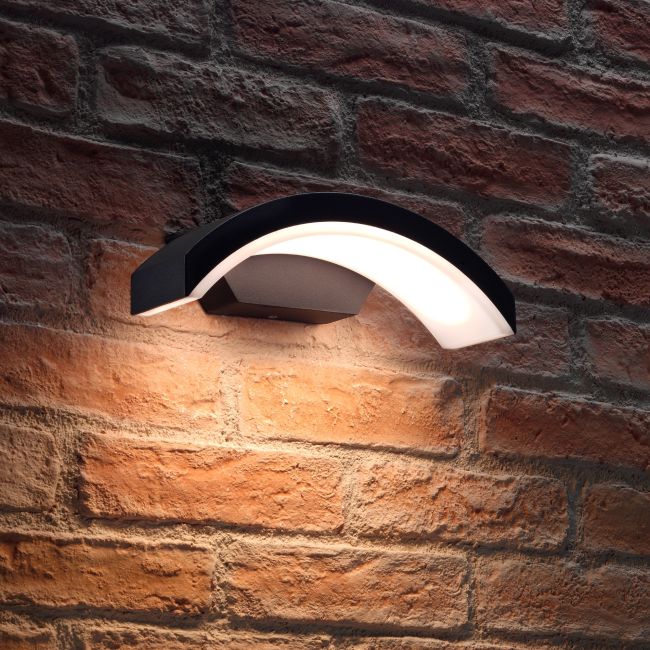 Auraglow Black Arch Integrated LED Outdoor Wall Light
