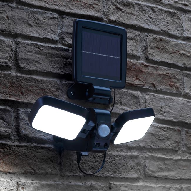 Auraglow Twin Panel Solar USB Rechargeable Motion Sensor LED Security Light Auraglow LED Lighting