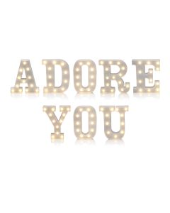 Auraglow LED Valentine's Light Up Letters - ADORE YOU