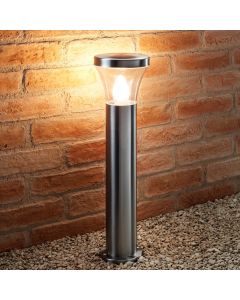Auraglow IP44 Stainless Steel Outdoor Garden Path Post Light - 5w Warm White LED Light Bulb Included