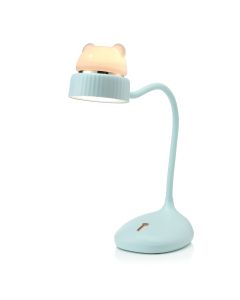 Auraglow Kids Flexible Teddy-Bear Night Light Bedside LED Lamp – Blue
