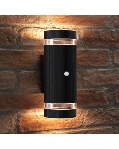 Auraglow PIR Motion Sensor Double Up & Down Wall Light - FLORENCE